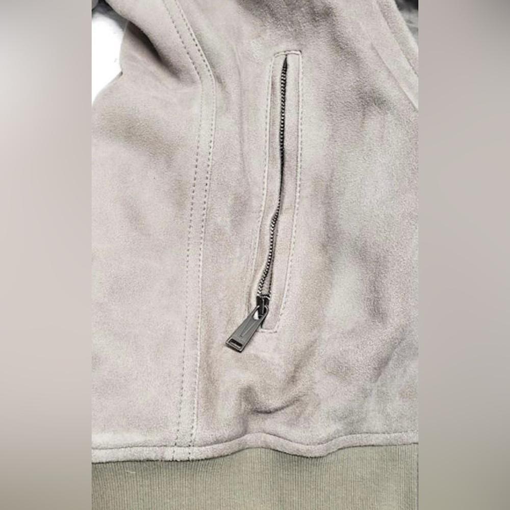 Kent & Curwen light gray suede bomber jacket - Picture 7 of 12